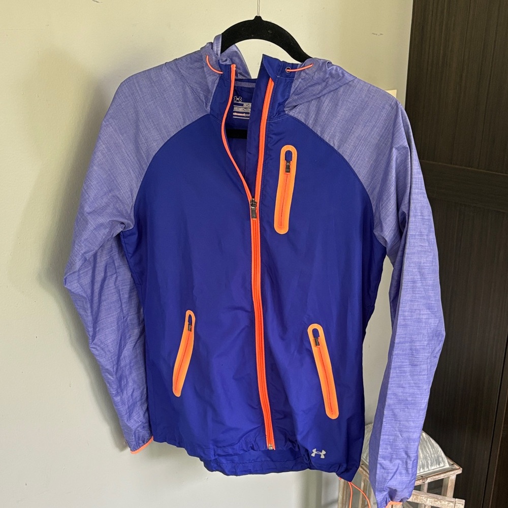 Under Armour Blue/Purple and Orange Windbreaker